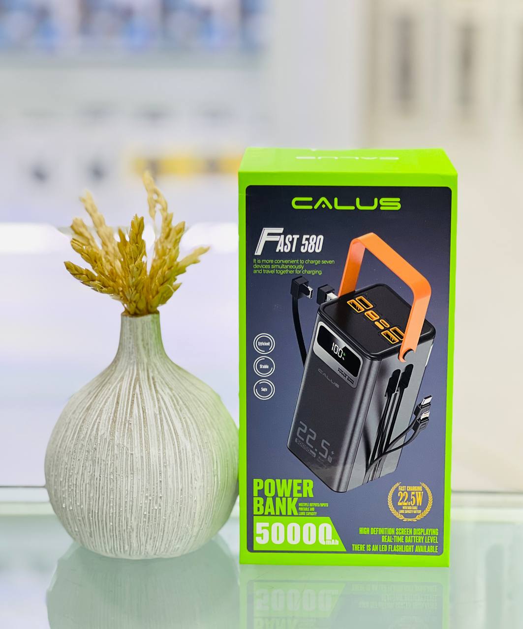 پاوربانک CALUS مدل Fast 580 ظرفیت 50000 میلی‌آمپرساعت